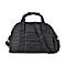 Water Repellent Pleated Travel Bag with Removable Shoulder Strap - Black