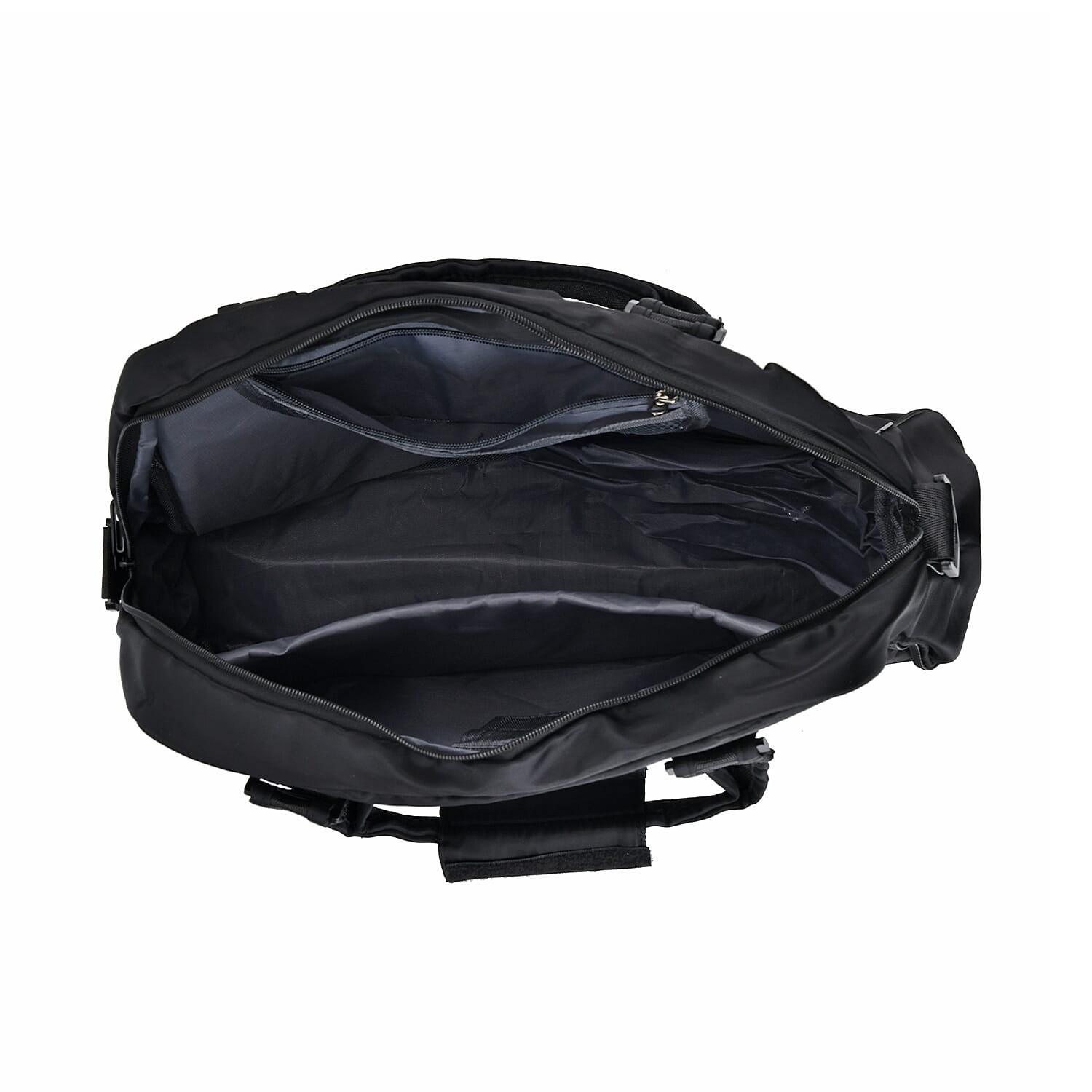 Water Repellent Pleated Trave Dufflle l Bag - Black