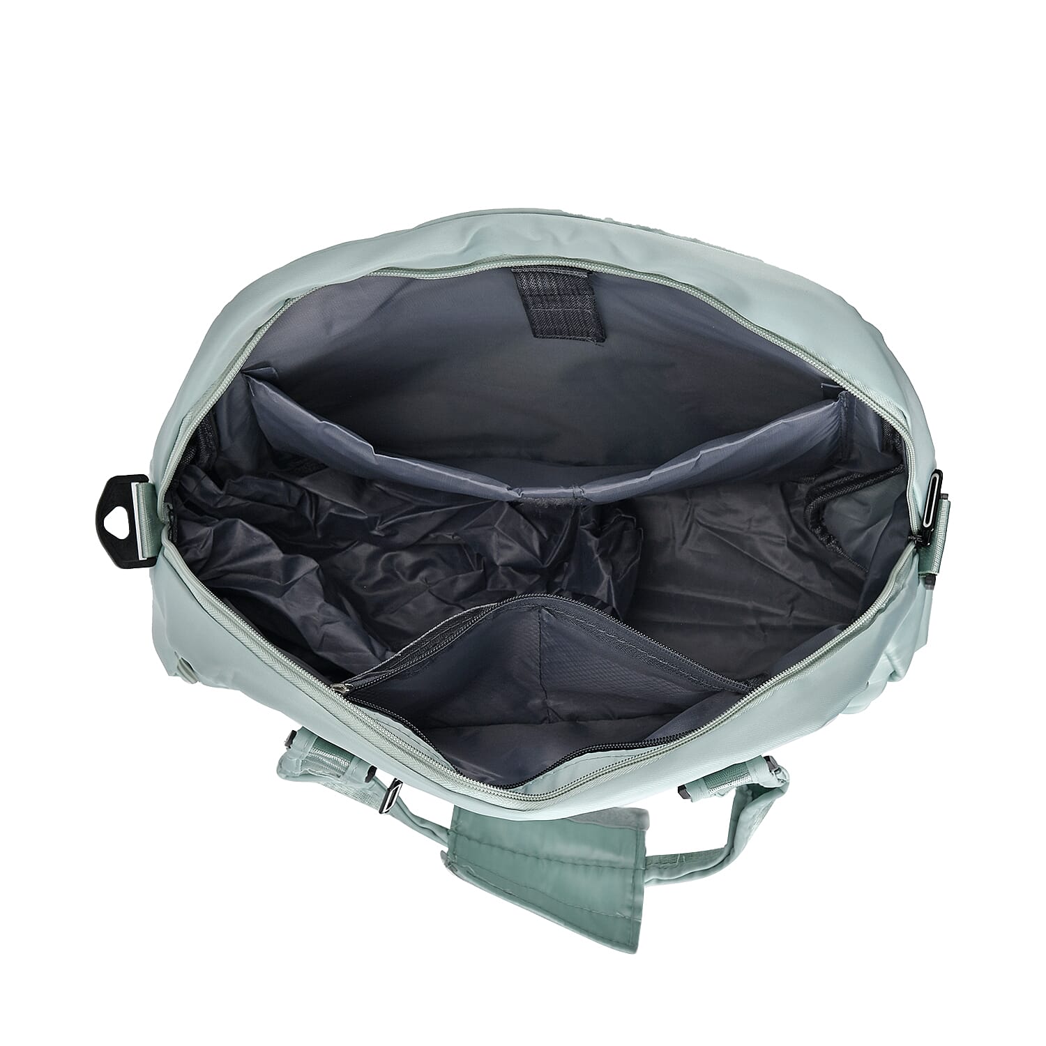 Water Repellent Pleated Travel Bag with Removable Shoulder Strap - Mint