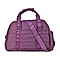 Water Repellent Pleated Travel Bag with Removable Shoulder Strap - Lilac
