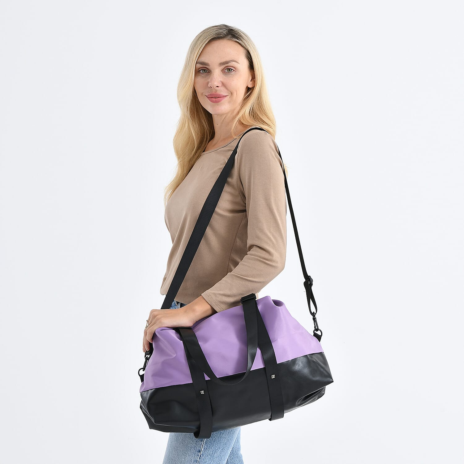 Water Repellent Multipurpose Travel Duffle Bag - Lilac