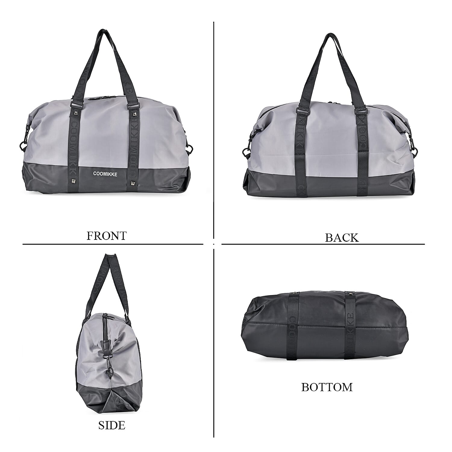 Water Repellent Multipurpose Travel Duffle Bag - Grey
