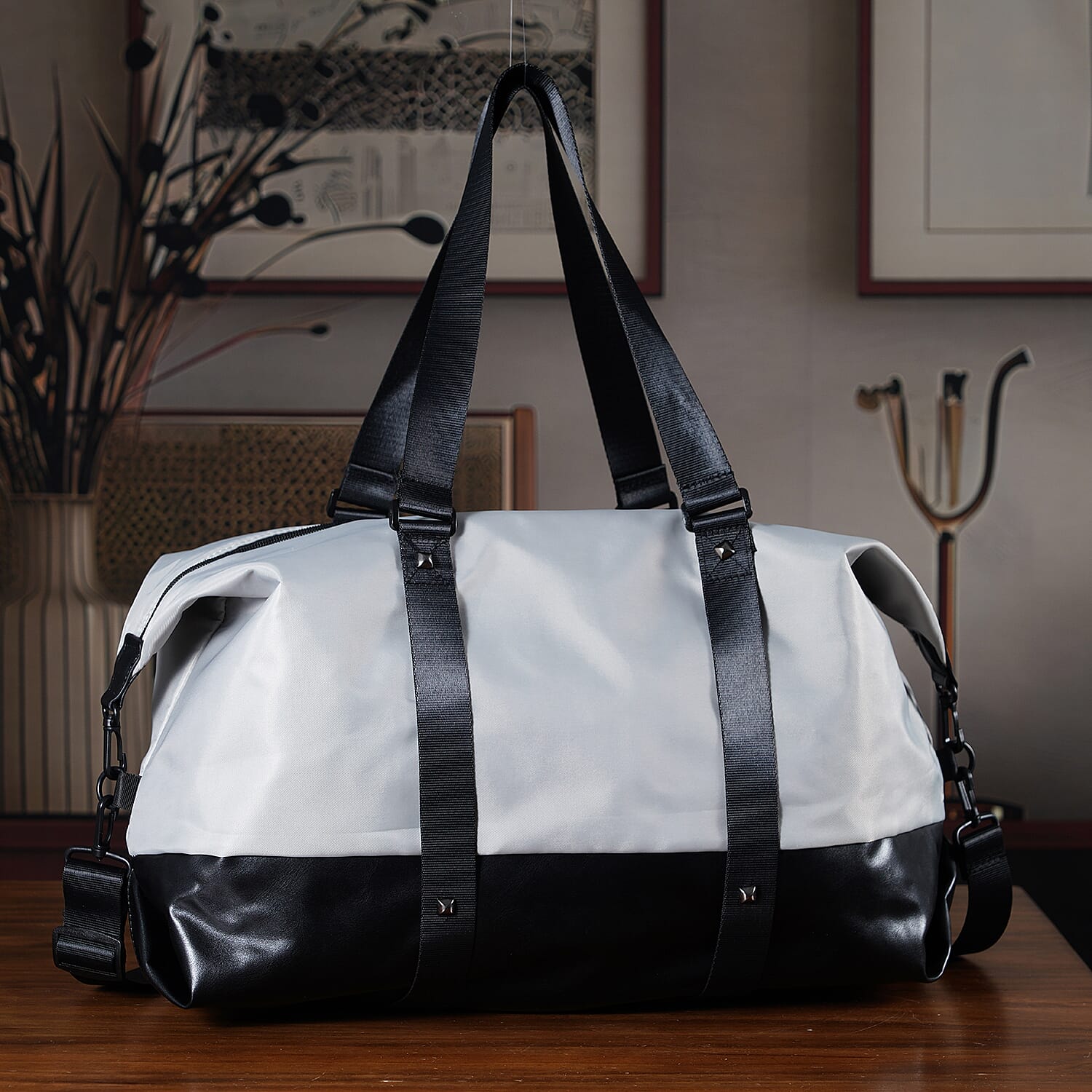 Water Repellent Multipurpose Travel Duffle Bag - Grey