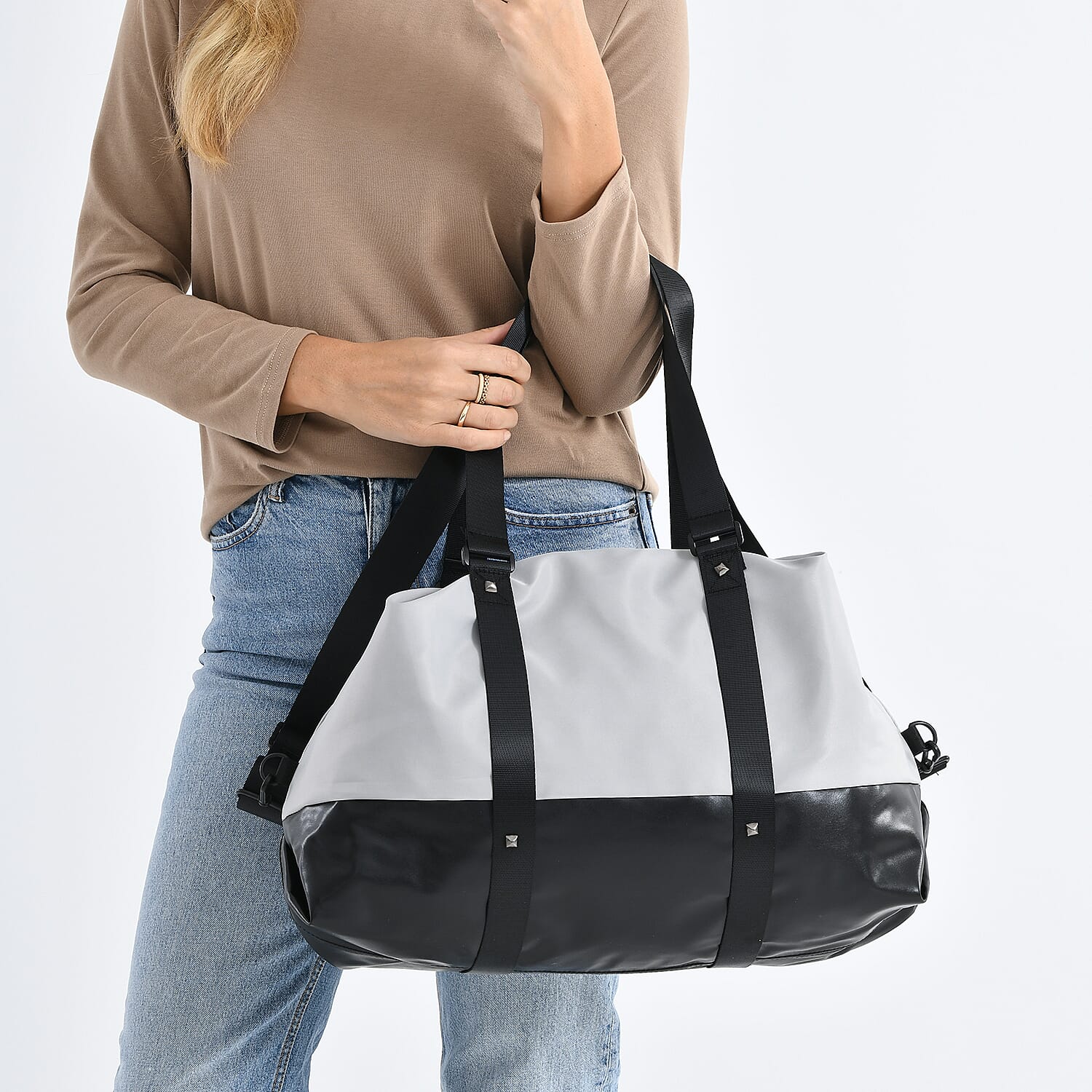 Water Repellent Multipurpose Travel Duffle Bag - Grey