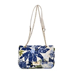 Sequin Floral Crossbody Bag