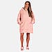 Coral Fleece Hoodie Blanket - Blush