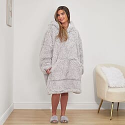 Avocado Print Hoodie Blanket, Blush (Adults) - Light Pink