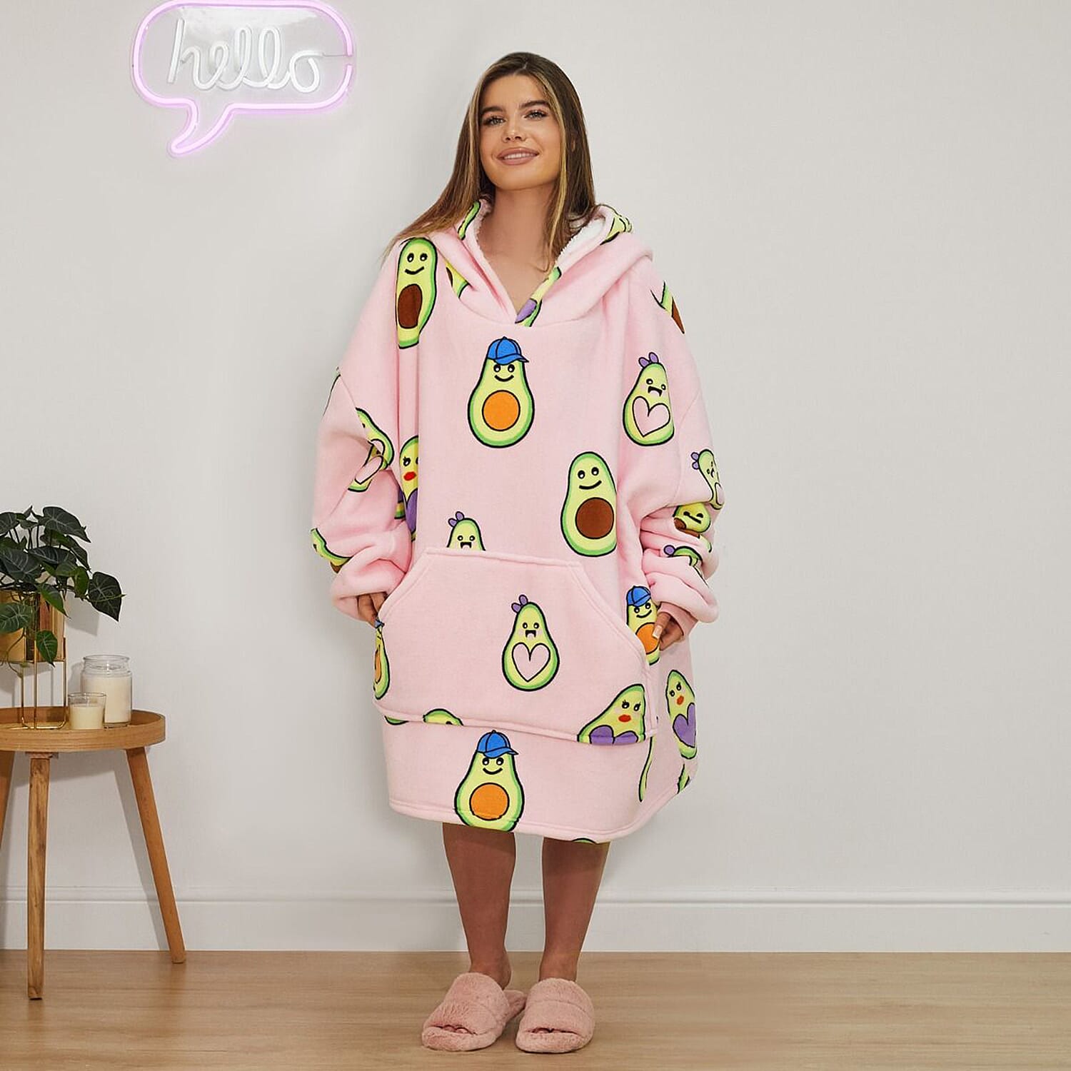 Avocado fluffy hoodie hot sale