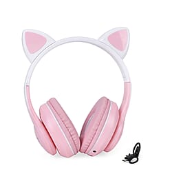 On-Ear and Over-Ear Headphone (Size 16x8 cm) - Pink & Pink