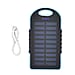 Energy Efficient Solar Charger 5000 mAH Power Bank with charging Cable included- Black & Black