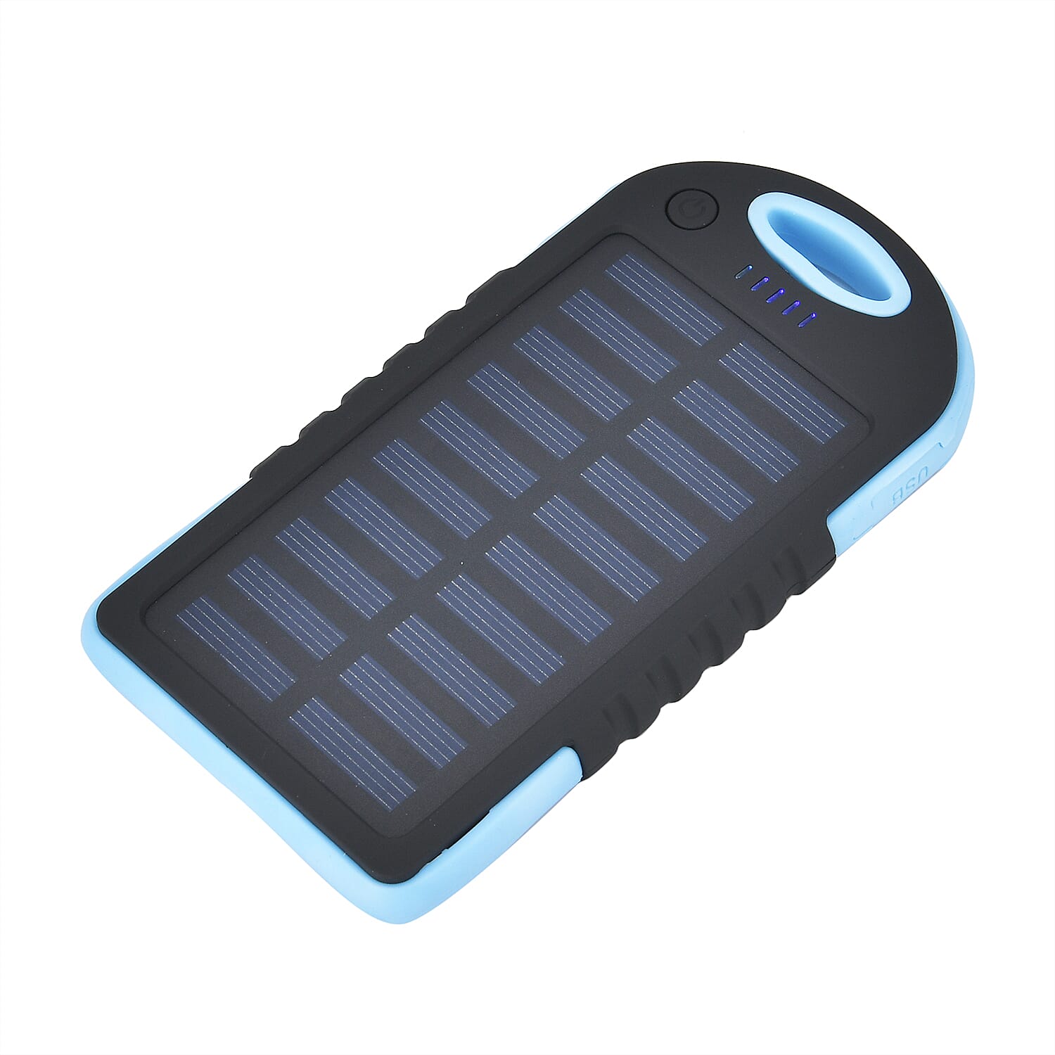 Energy Efficient Solar Charger 5000 mAH Power Bank with charging Cable included- Blue & Black