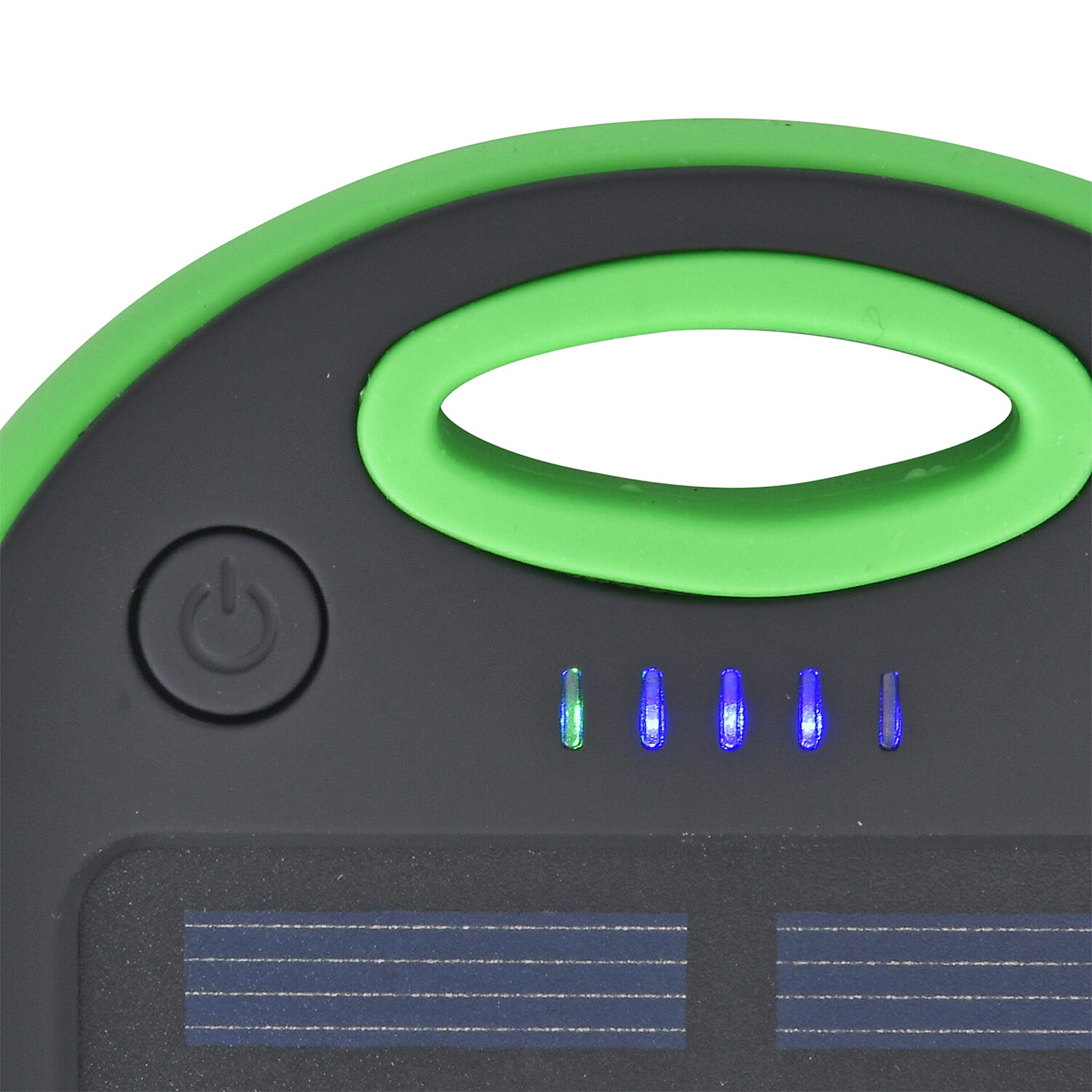 Energy Efficient Solar Charger 5000 mAH Power Bank with charging Cable included- Green & Black