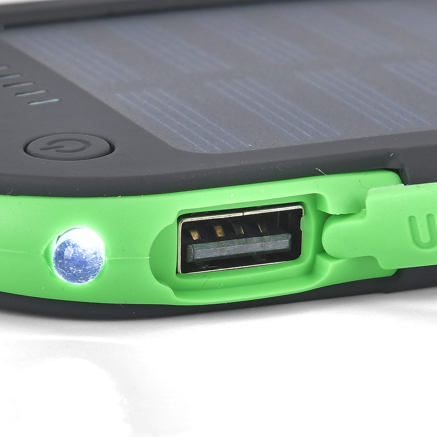 Energy Efficient Solar Charger 5000 mAH Power Bank with charging Cable included- Green & Black