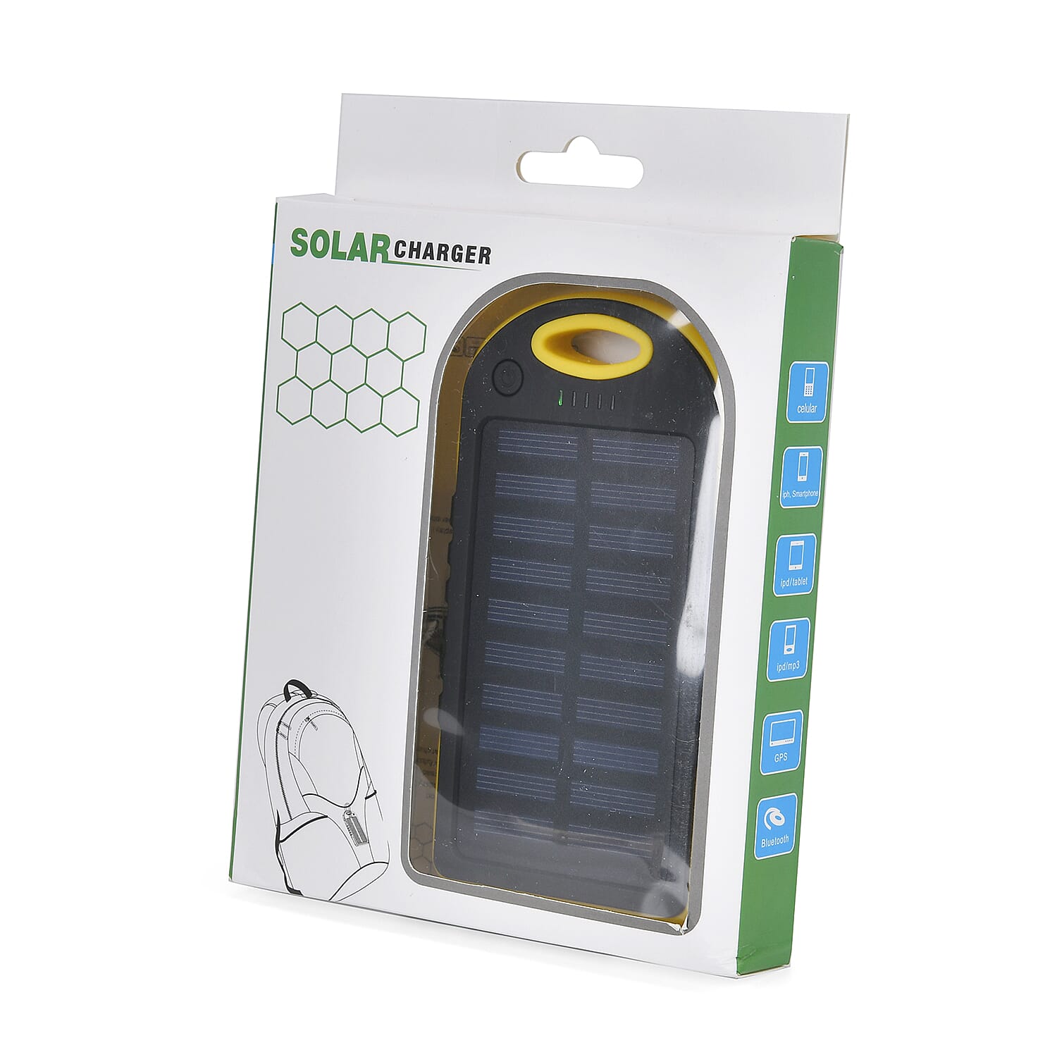 Energy Efficient Charger 5000 mAH Power Bank with charging Cable included - Yellow & Black