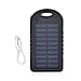 Energy Efficient Solar Charger 5000 mAH Power Bank with charging Cable included- Black & Black