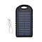 5000mAh Power Bank with Solar Panel, USB Cable (Change Android into Type C) - Green & Black