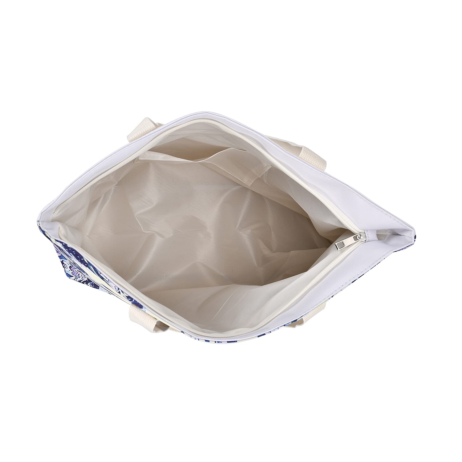 Set of 2 Tie Dye Pattern Tote Bag with Handle Drop - Blue & Yellow