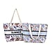 Set of 2 Sea Gull Pattern Tote Bag with Handle Drop - Red & Blue