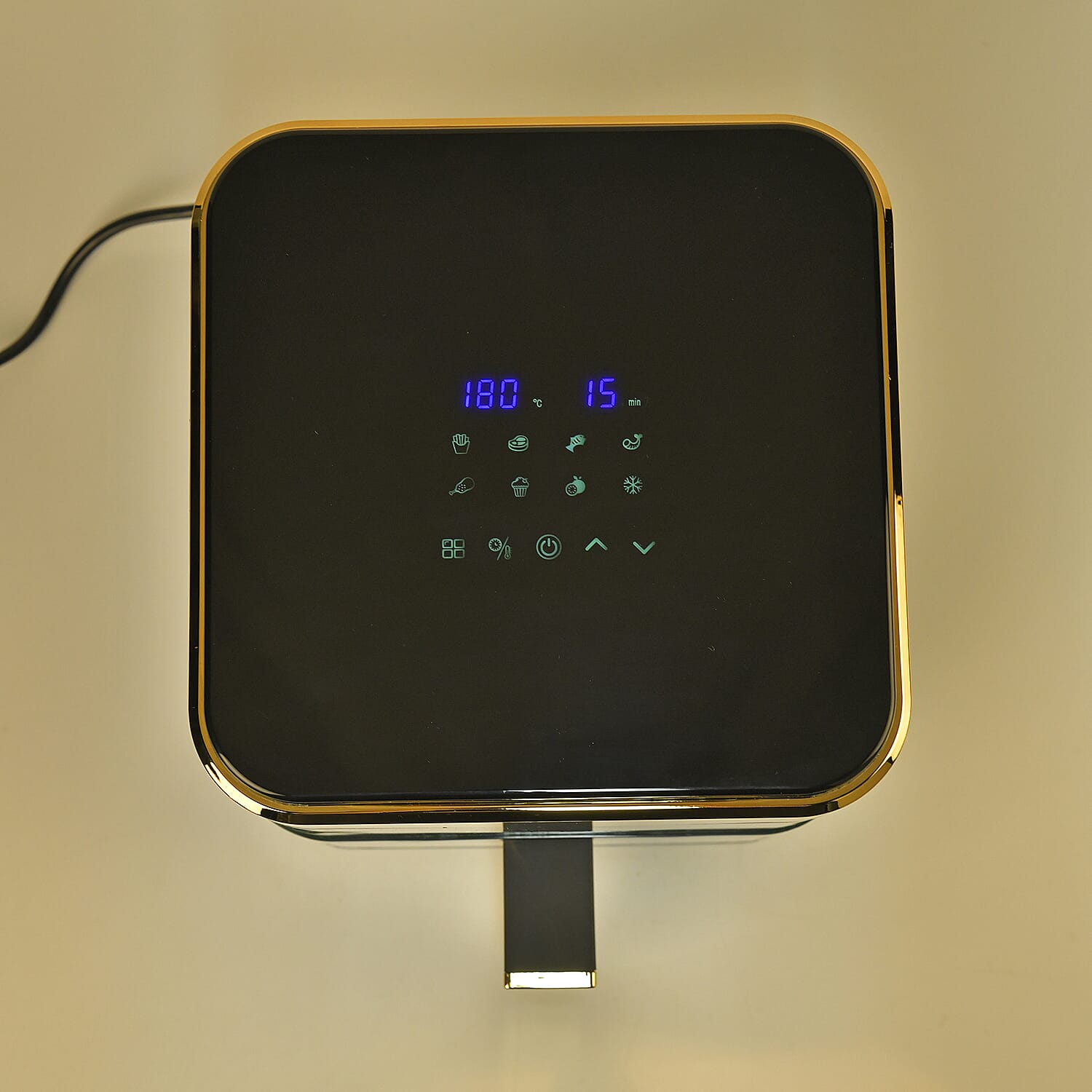 LIQUIDATION DEAL - Homesmart 3.5L Digital Air Fryer - Crisp, Roast, Bake - With Less Oil - 10 Menu Options - Green & Gold