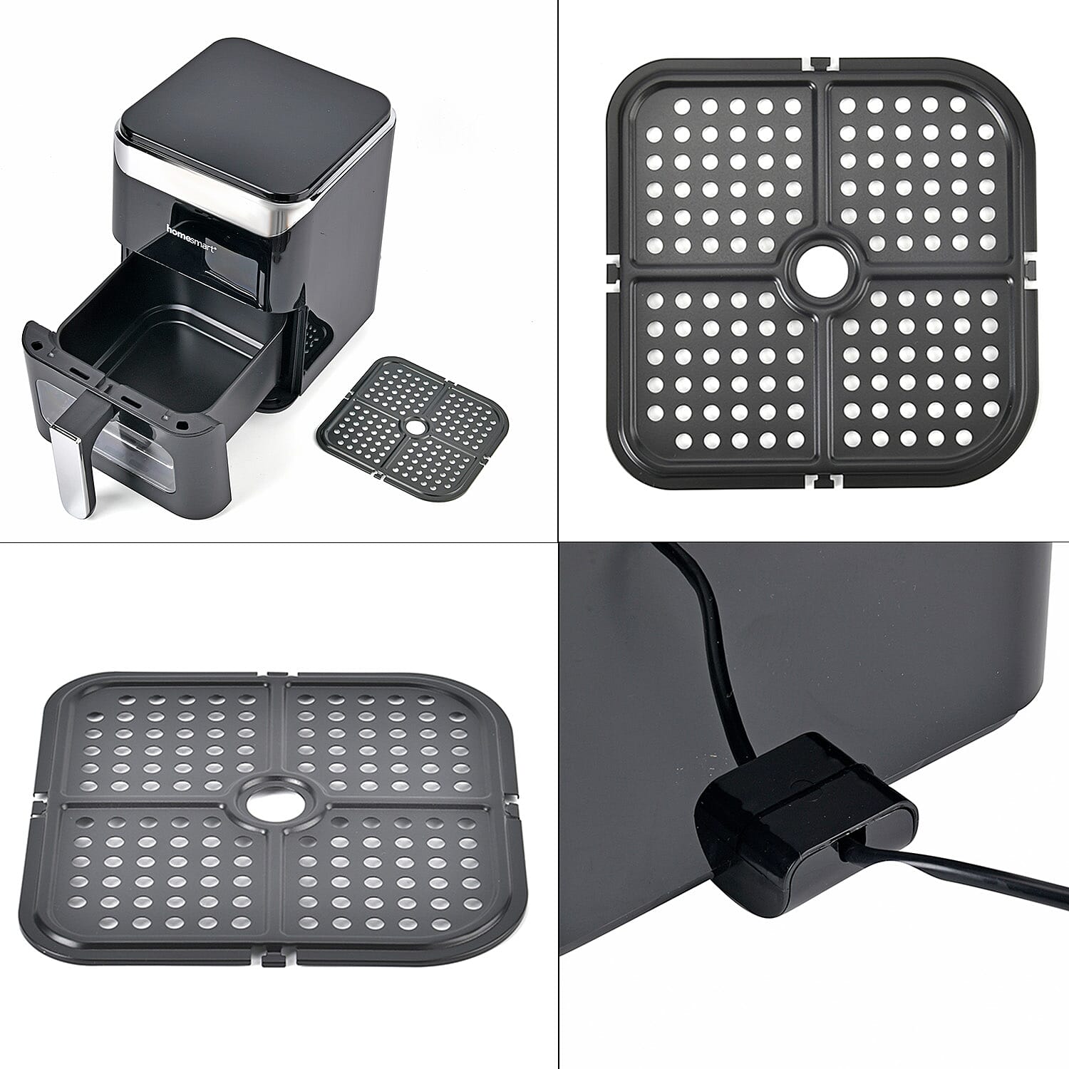 LIQUIDATION DEAL - Homesmart 3.5L Digital Air Fryer - Crisp, Roast, Bake - With Less Oil - 10 Menu Options- Black & Gold