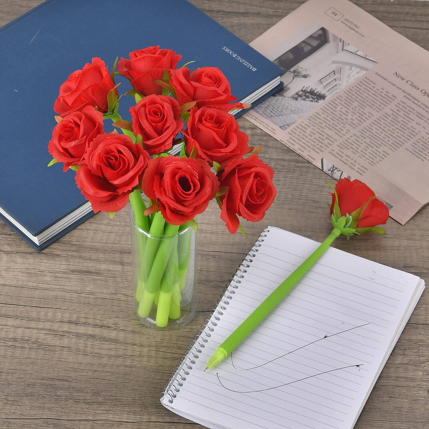 Pen and Pencil (Size 24x1x1 cm) - Multi Color