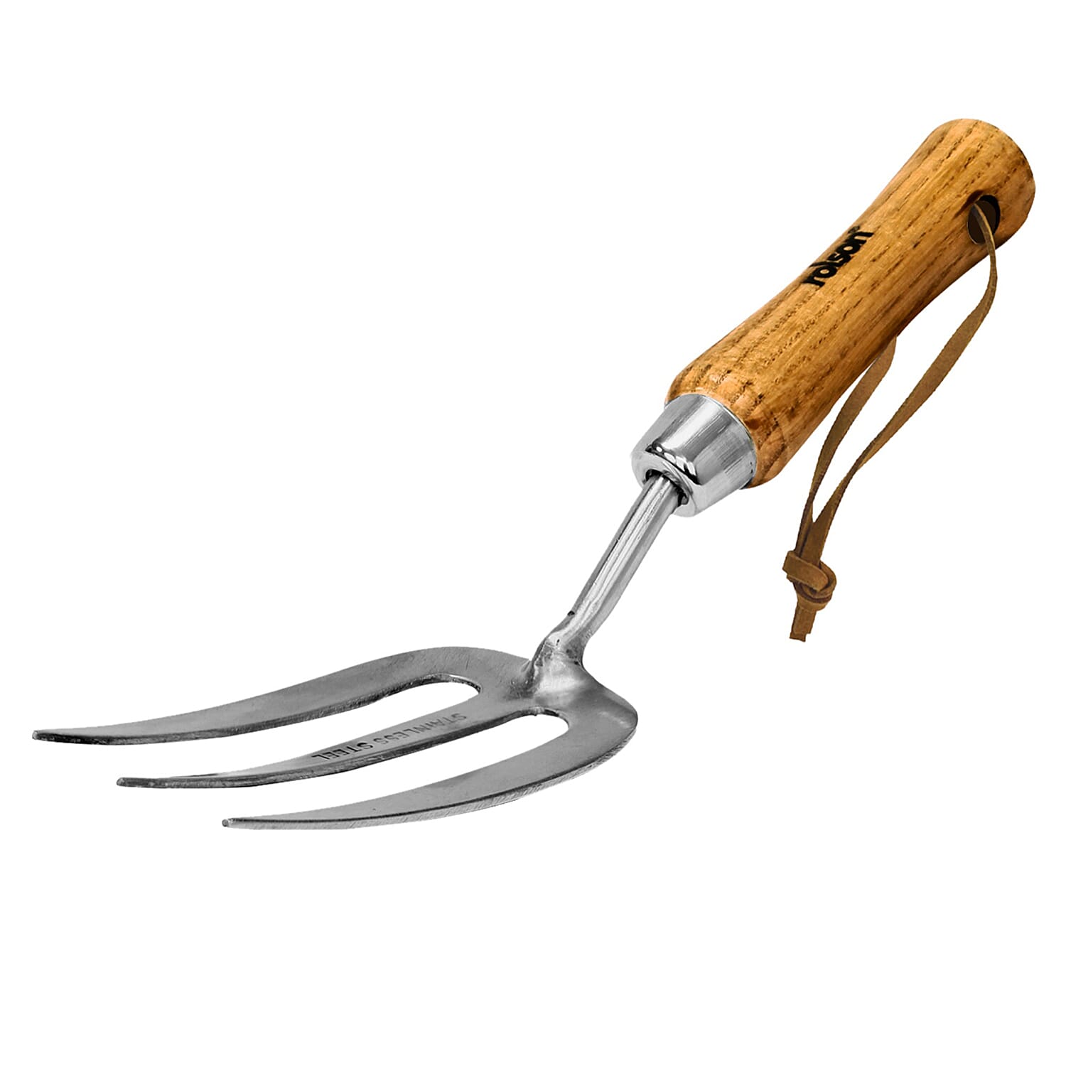 Rolson 3 Piece Stainless Steel Garden Tool Set With Ash Handle Cdu, Stainless Steel Hand Fork, Stainless Steel Transplanter