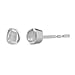 Artisan Crafted Natural Polki Diamond Earrings in Platinum Overlay Sterling Silver