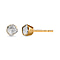 Artisan Crafted Polki Diamond Stud Earrings in 18K Vermeil Yellow Gold Plated Sterling Silver 0.15 Ct