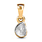 Artisan Crafted Polki Diamond Pendant in 18K Vermeil Yellow Gold Plated Sterling Silver