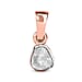 Artisan Crafted Natural Polki Diamond Pendant in Platinum Overlay Sterling Silver