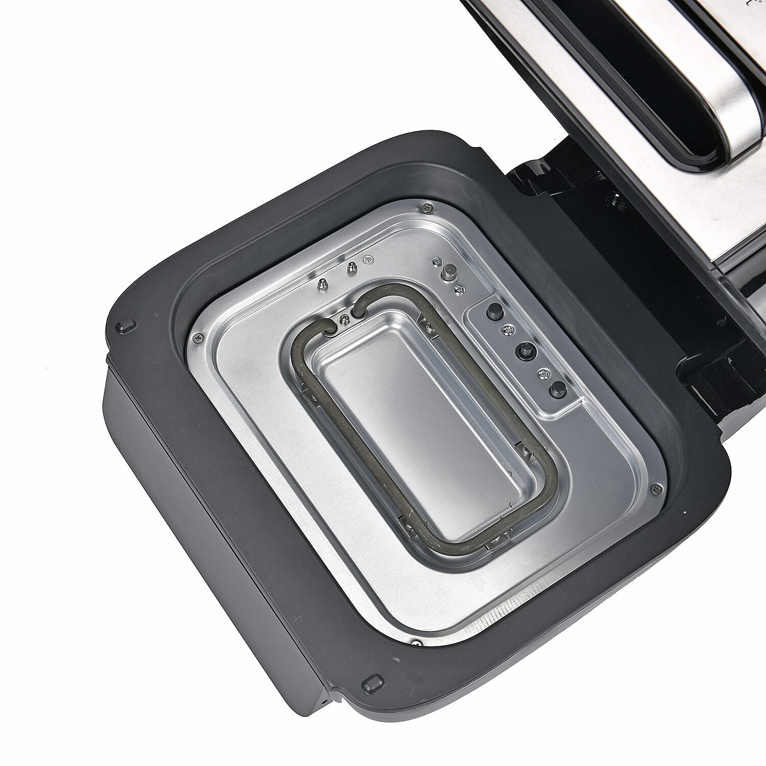 Complete Kitchen In A Box - HOMESMART Air Fry, Steam Grill Bake, Dehydrate (6L - 1700W) - Silver & Black