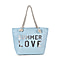Summer Love Printed Tote Bag - Navy