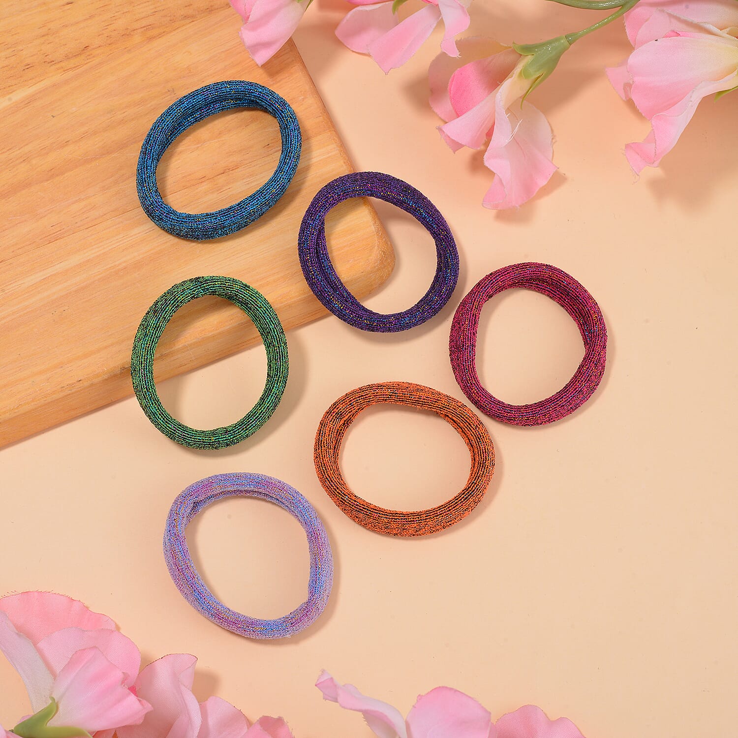 Set of 100 Cotton Hair Band - Multi