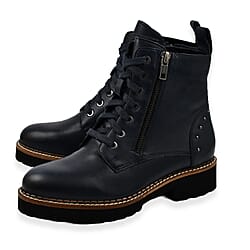 LOTUS - Dark Red Leather Braxton Ankle Boots - Dark Red