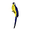 Realistic Parrot Figurine (Size 35cm) - Blue & Yellow