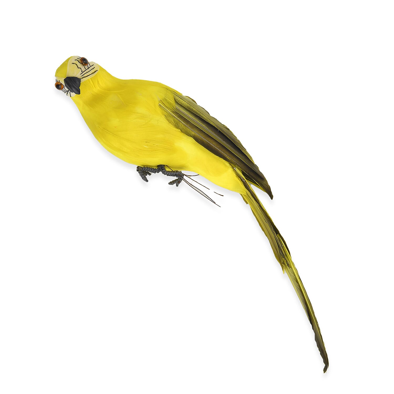 Realistic Parrot Figurine (Size 35cm) - Yellow