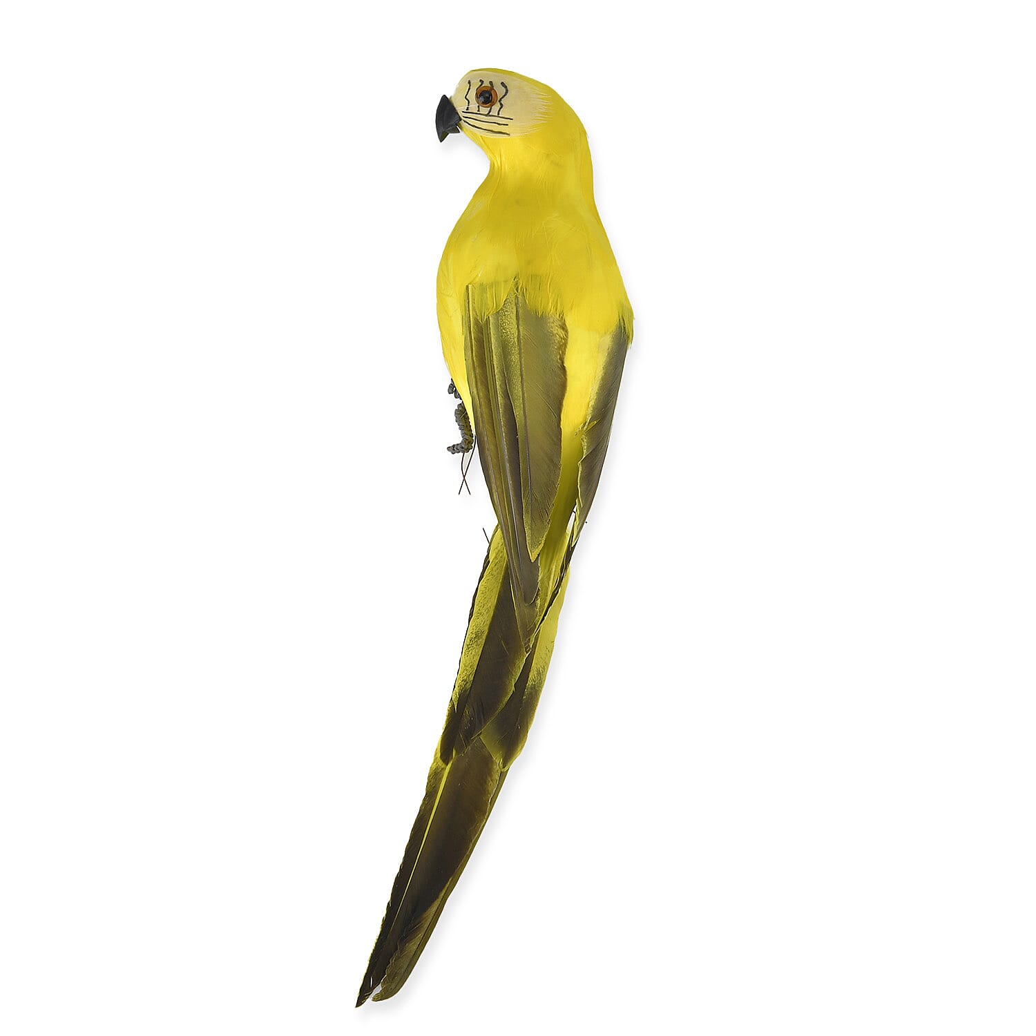 Realistic Parrot Figurine (Size 35cm) - Yellow