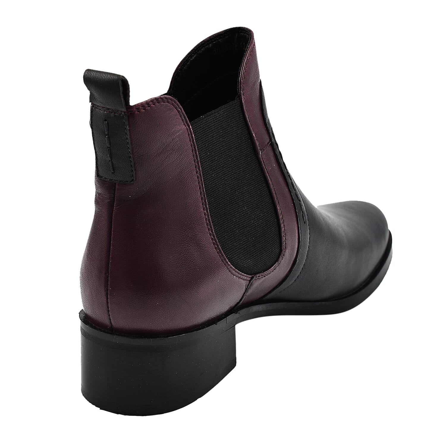 LOTUS - Leather Murphy Pull-On Ankle Boots (Size 3) - Grey & BORDO