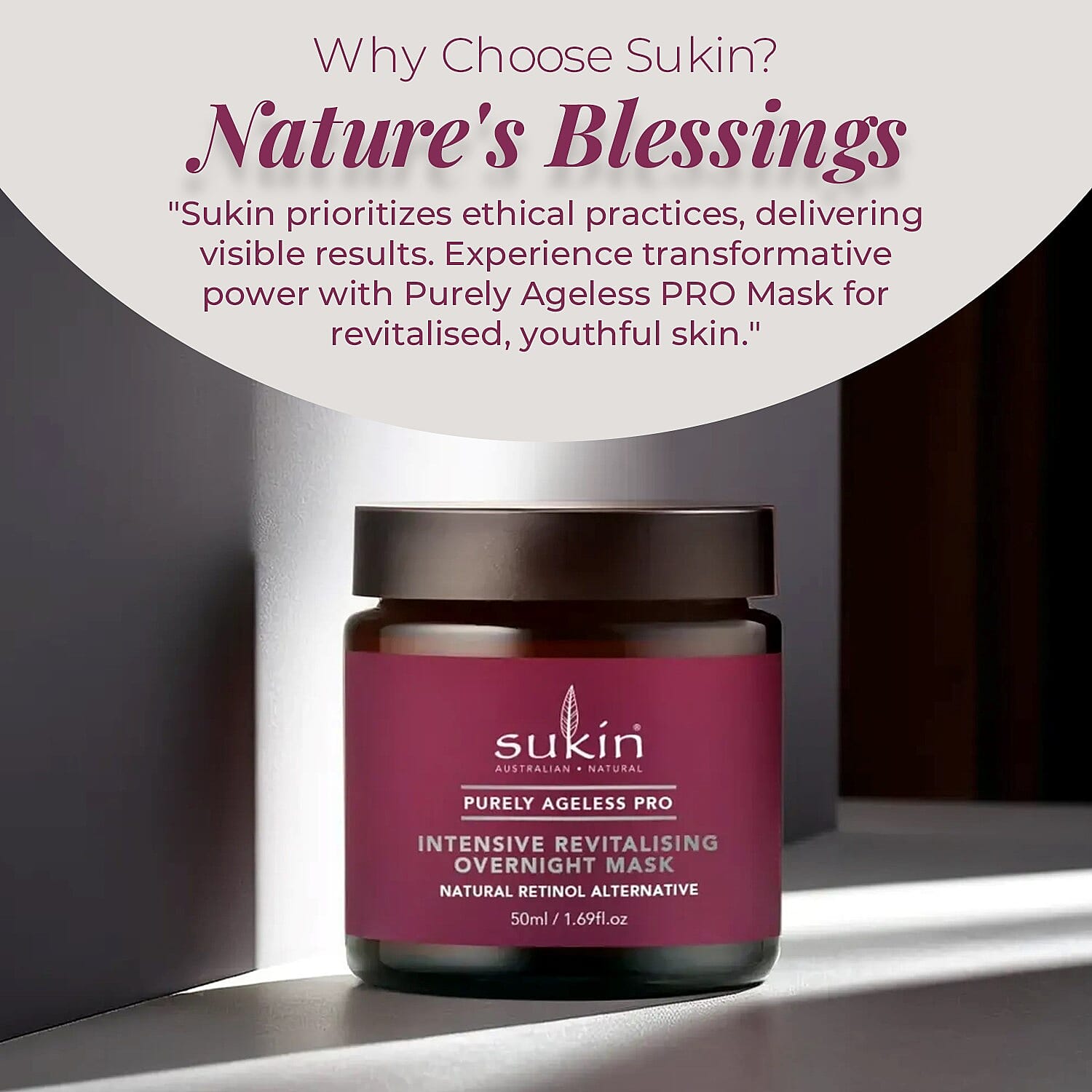 Sukin -Purely Ageless PRO Intensive Revitalising Overnight Mask 50ml