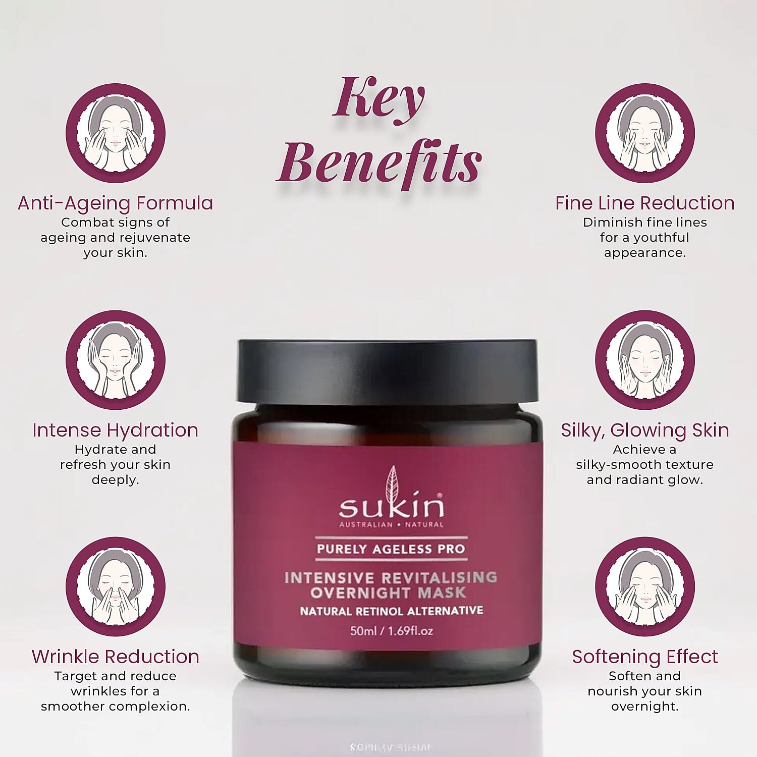 Sukin -Purely Ageless PRO Intensive Revitalising Overnight Mask 50ml Sukin -Purely Ageless PRO Intensive Revitalising Overnight Mask 50ml
