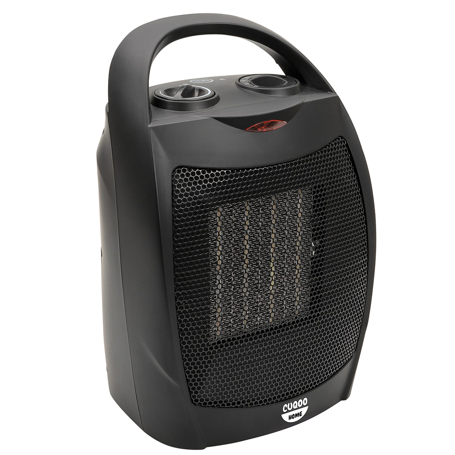 Closeout Deal - Lightweight & Energy Efficient Ceramic Heater with 3 Power Settings, Adjustable Thermostat & Overheating Protection Technology  - Black