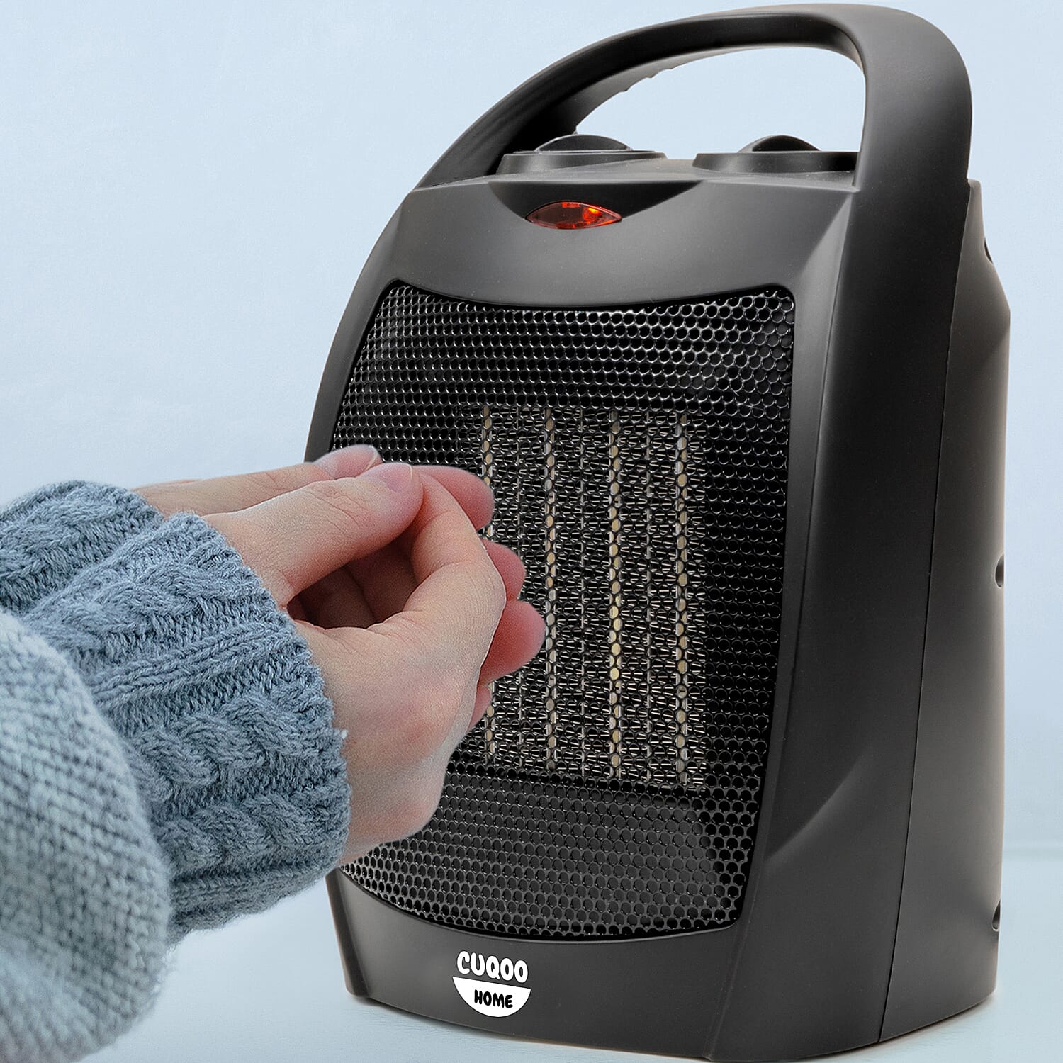 Closeout Deal - Lightweight - Energy Efficient Ceramic Heater with 3 Power Settings, Adjustable Thermostat - Overheating Protection Technology  - Black