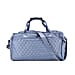 Travel Duffle Bag with Quilted Leaves Pattern - Purple