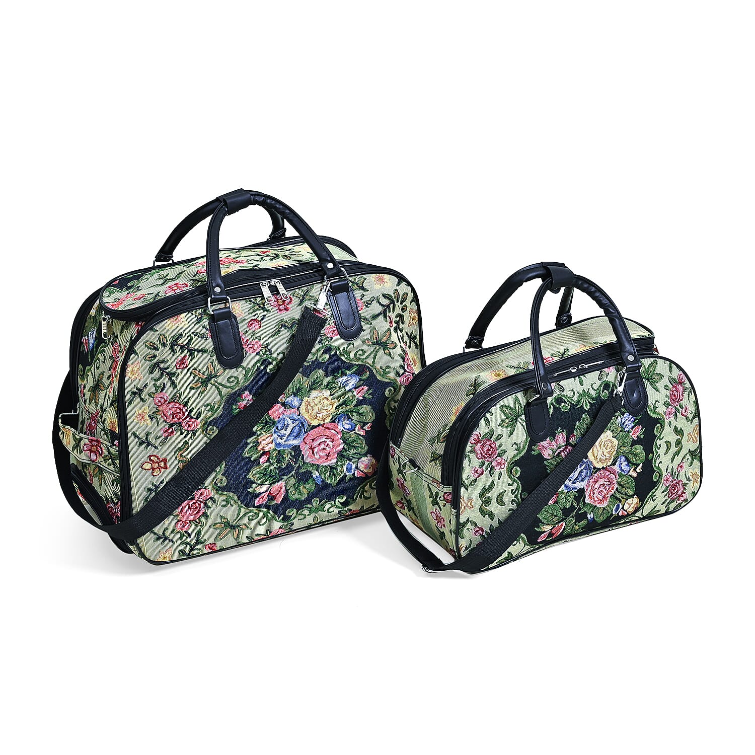 Floral duffle bag with wheels online