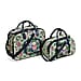 Set of 2 Duffle Bags with Shoulder Straps and Rolling Wheel