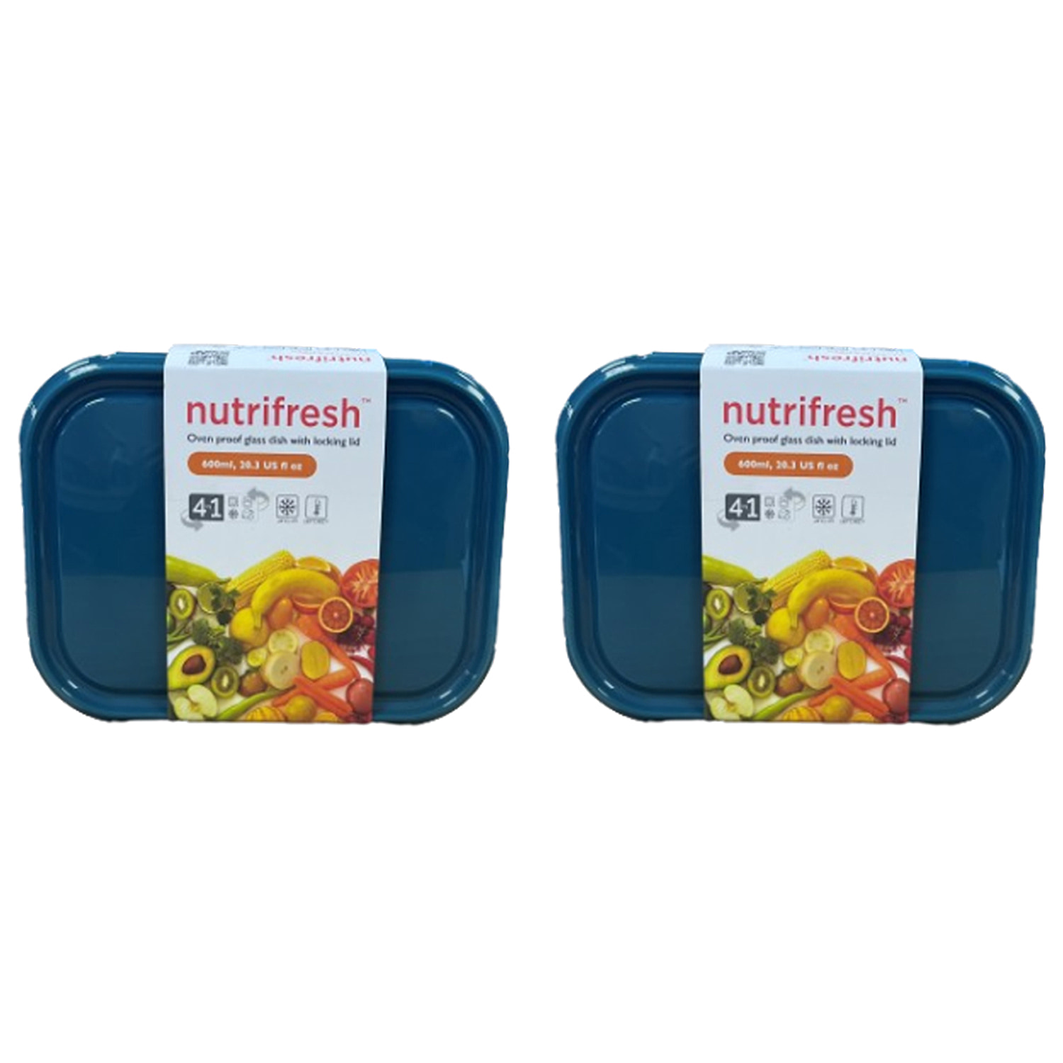 Set of 2 Nutri Fresh Container (Capacity 600ml)