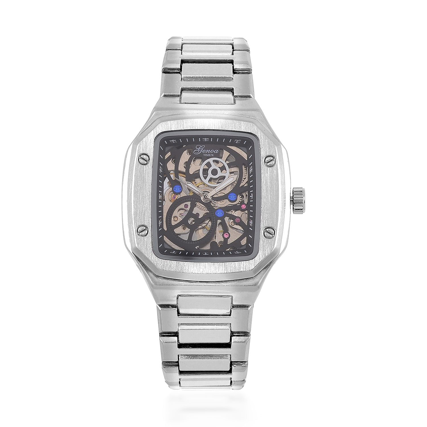 Limited Edition - GENOA Time V2 Automatic Skeleton Watch in - Silver