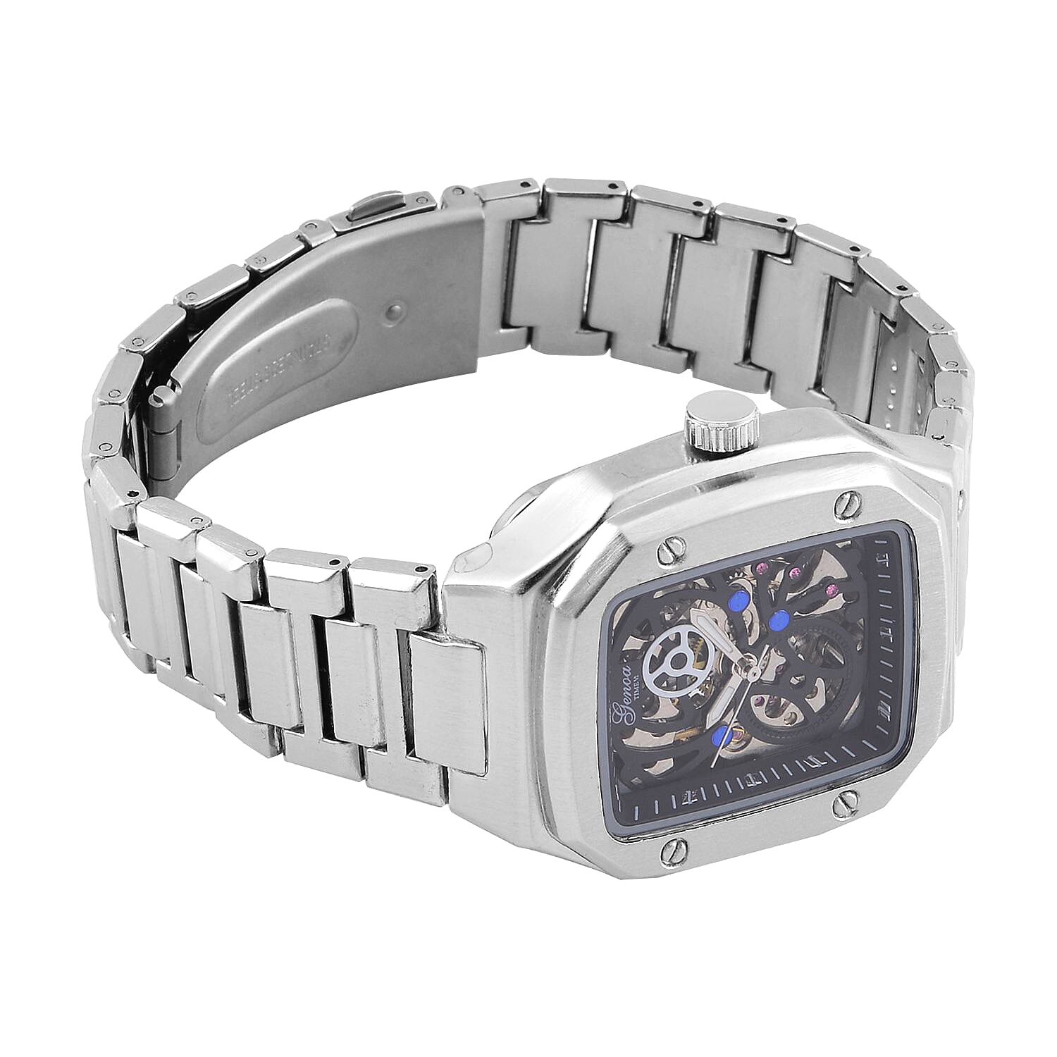 Limited Edition - GENOA Time V2 Automatic Skeleton Watch in - Silver