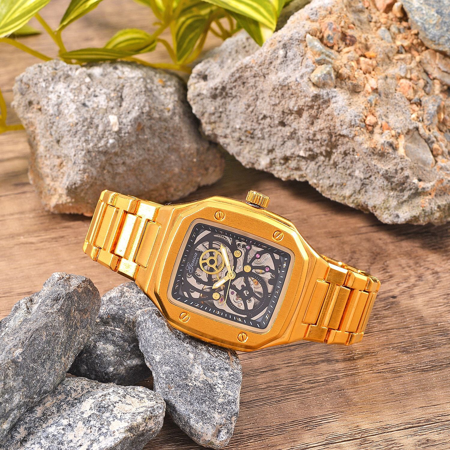 Limited Edition - GENOA Time V2 Automatic Skeleton Watch Gold