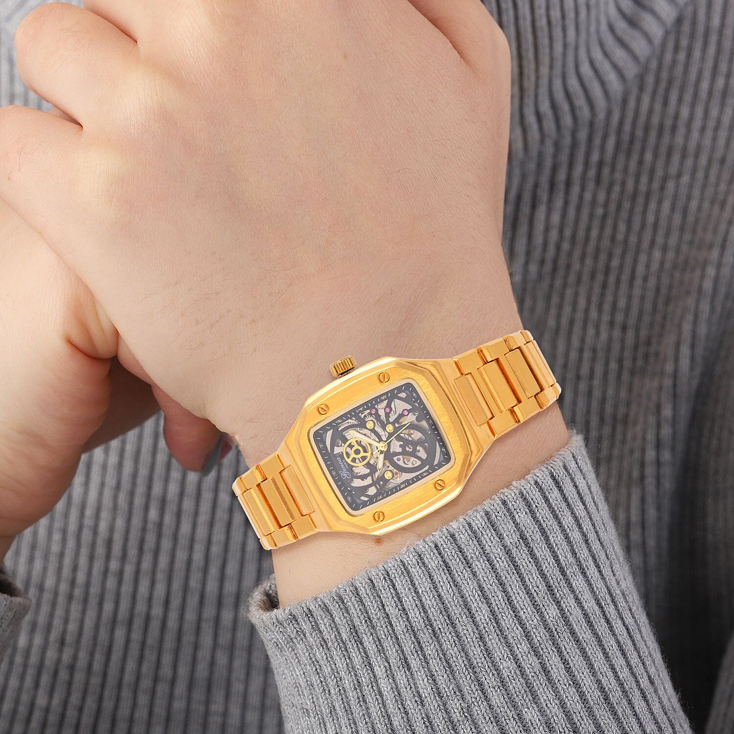 Limited Edition - GENOA Time V2 Automatic Skeleton Watch Gold